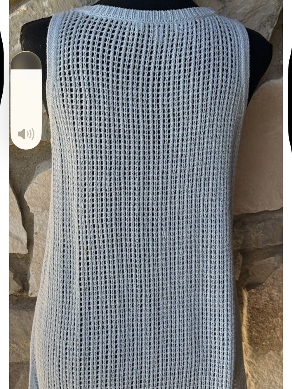 Cabi Cable Knit Sleeveless Sweater Blue Tank 12 - Picture 5 of 7
